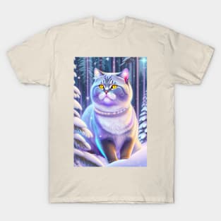 British Shorthair Enjoys Winter T-Shirt